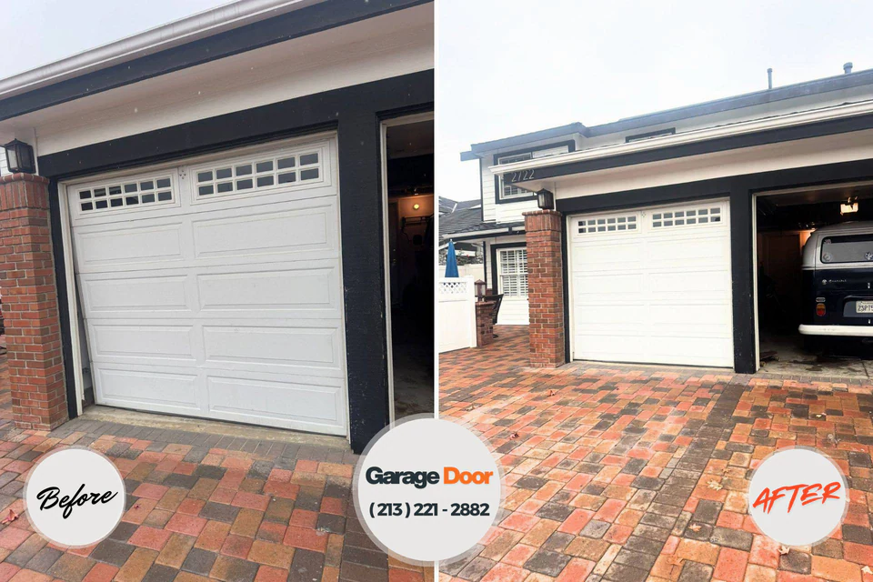 Before and after: garage door repair Pottsgrove, PA